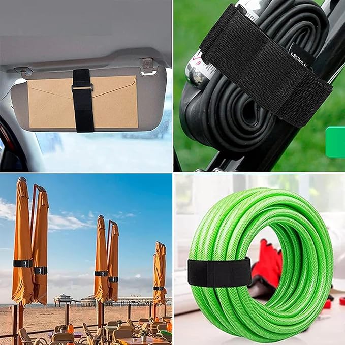 64ft 1.5 Inch Wide Cable Straps, Jumpso Adjustable Fastening Hook and Loop - Image 6