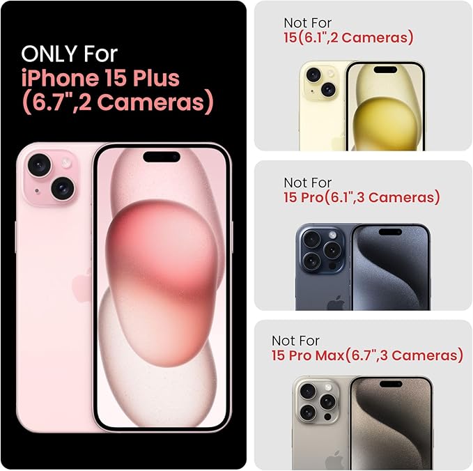 FireNova Designed for iPhone 15 Plus Case, Silicone Case with, Soft - Image 6