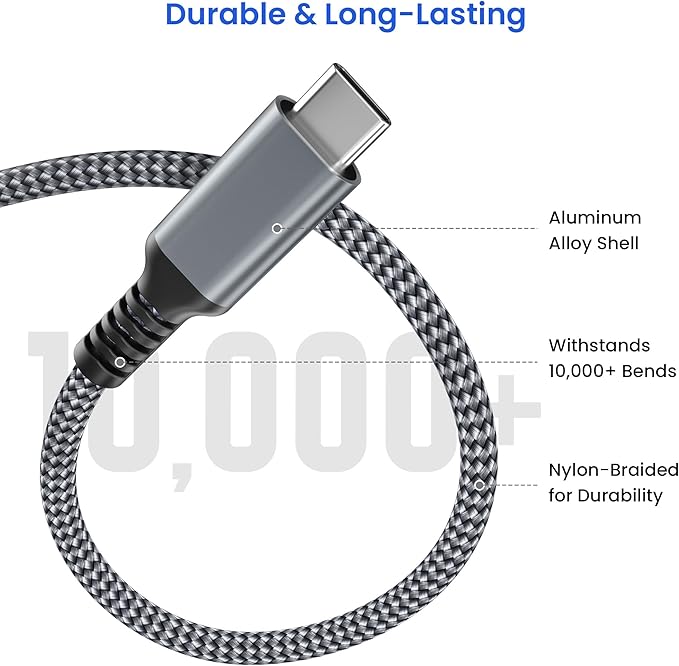 Elebase USB Type C to C 100W Cable 10FT - Image 6