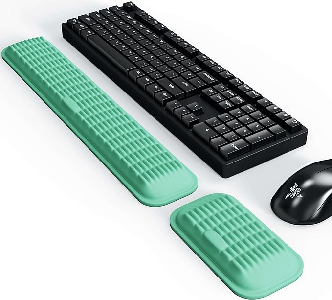 MEKASS Ergonomic Wrist Rest for Keyboard and Mouse, Soft Memory Foam Keyboard - Image 4