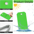 100 Pcs Green Tags with Wires Waterproof Writable Hang Tags with String - Image 3