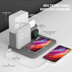 Wireless Charging Station, 3 in 1 Charging Station, Alarm Clock - Image 2
