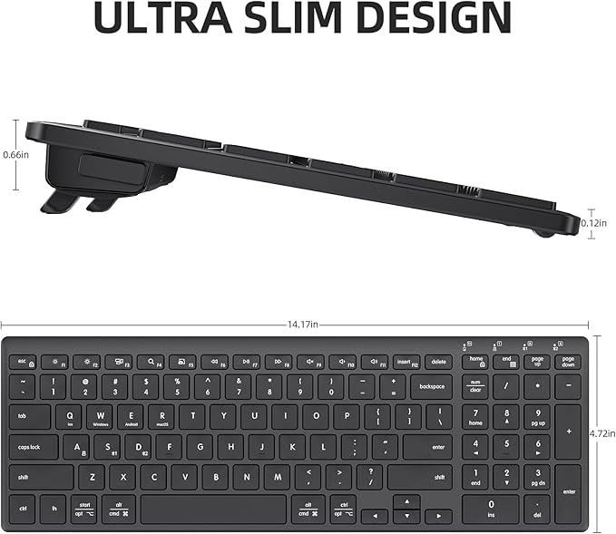 INFINMIND Wireless Ultra Slim Bluetooth Keyboard - Image 3