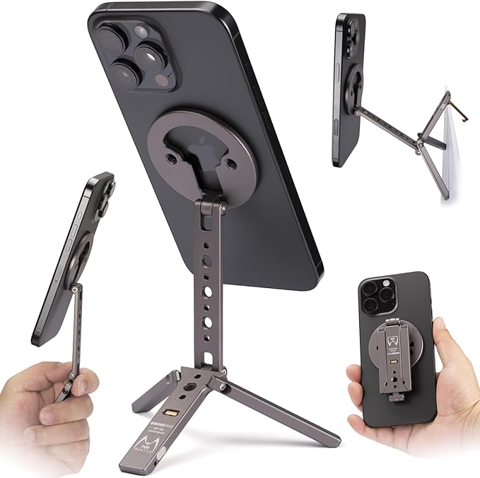 Magnetic Tripod for iPhone 12/13/14/15/16 & MagSafe Cases | Handy Phone Stand | by shinewee