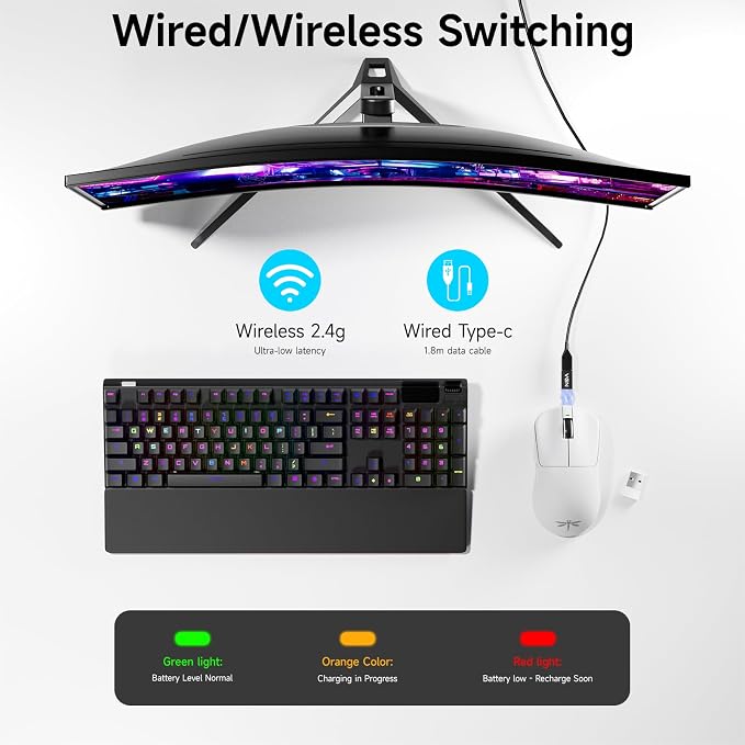 VGN F1 Pro Max Wireless Gaming Mouse - 55g Ultralight - 26000 Adjustable DPI - - Image 5