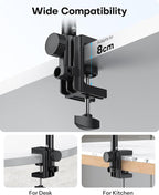 OMOTON Adjustable Tablet Stand for Desk, Tablet Mount for iPad, Phone Holder - Image 9