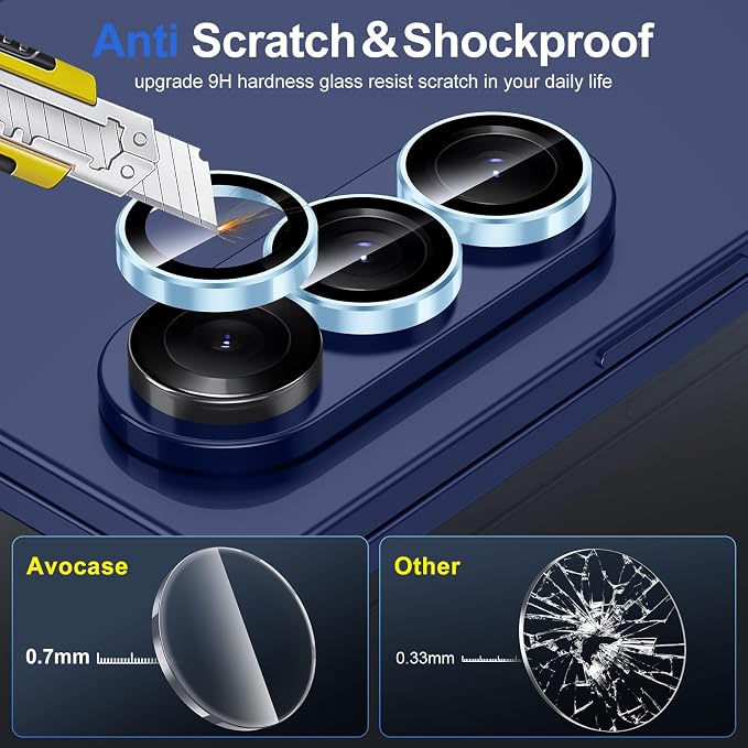 for Samsung Galaxy Z Fold 7 Camera Lens Protector, Individual Metal Ring - Image 3