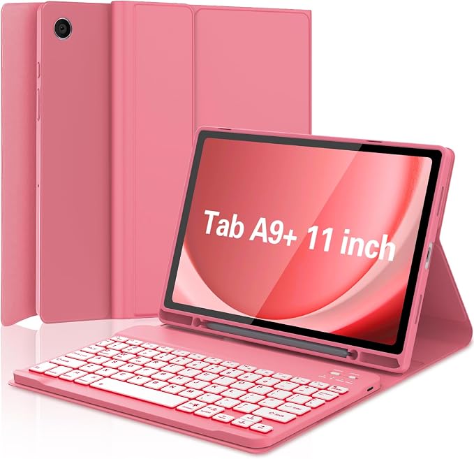 Keyboard Case for Samsung Galaxy Tab A9 Plus 5G 11 inch 2023, 7 Color Backlit by Unknown