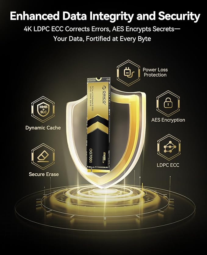 ORICO OG7000 4TB PCIe Gen4 NVMe SSD, 8-Channel Controller, Graphene Thermal - Image 5