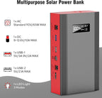 Solar Power Bank with AC Outlet 110V 65W, 100W USB C Power Bank Fast Charging - Image 4