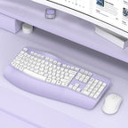 Ergonomic Wireless Keyboard and Mouse Combo, Wave Keys Keyboard - Image 6