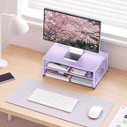 ECOLOVI 2-Tier Computer Monitor Stand Riser, Desk Organizer - Image 5