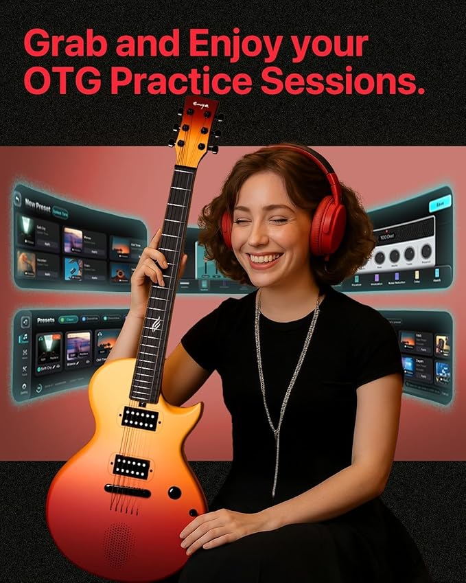 Enya Electric Guitar Nova Go Sonic Smart Electric Carbon Fiber Guitarra - Image 5