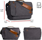 ESTARER Computer Messenger bag Water-resistant Canvas Shoulder Bag 15.6 Inch - Image 3