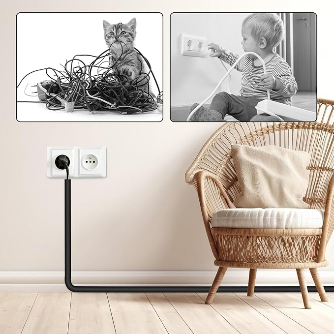 Self-Adhesive Cable Hider, Flexible Wire Cover Cable Raceway - Image 5