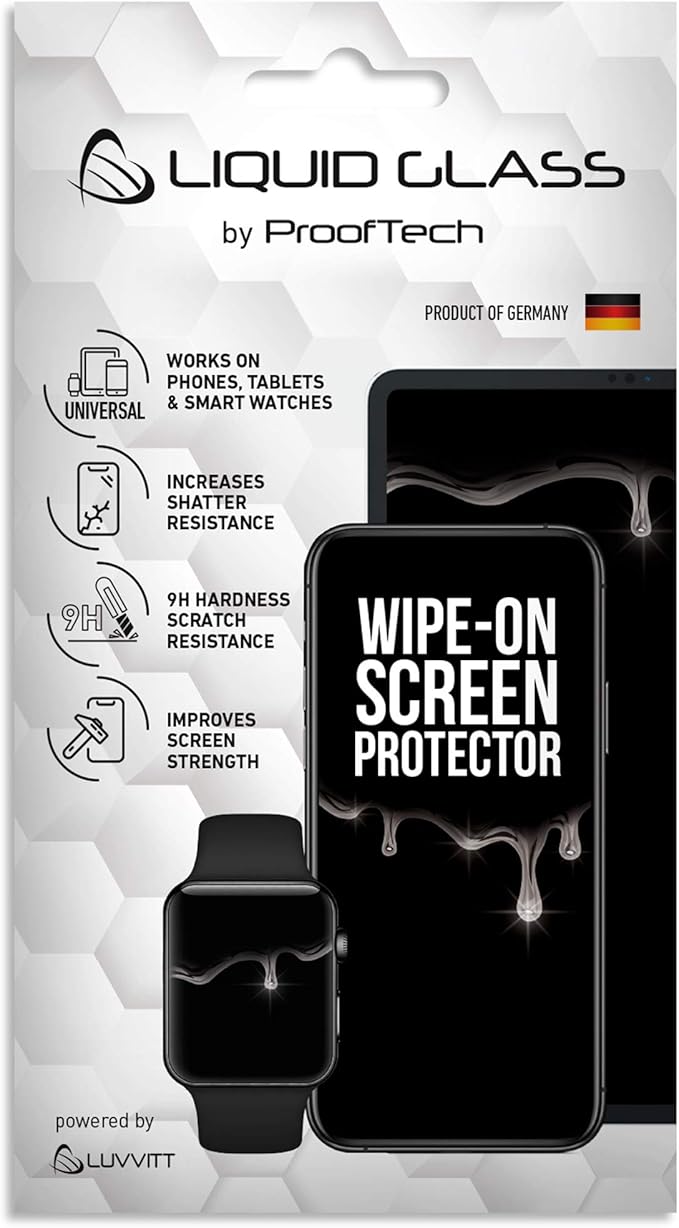 LUVVITT Liquid Glass Screen Protector Scratch and Shatter Resistant Wipe On by LUVVITT