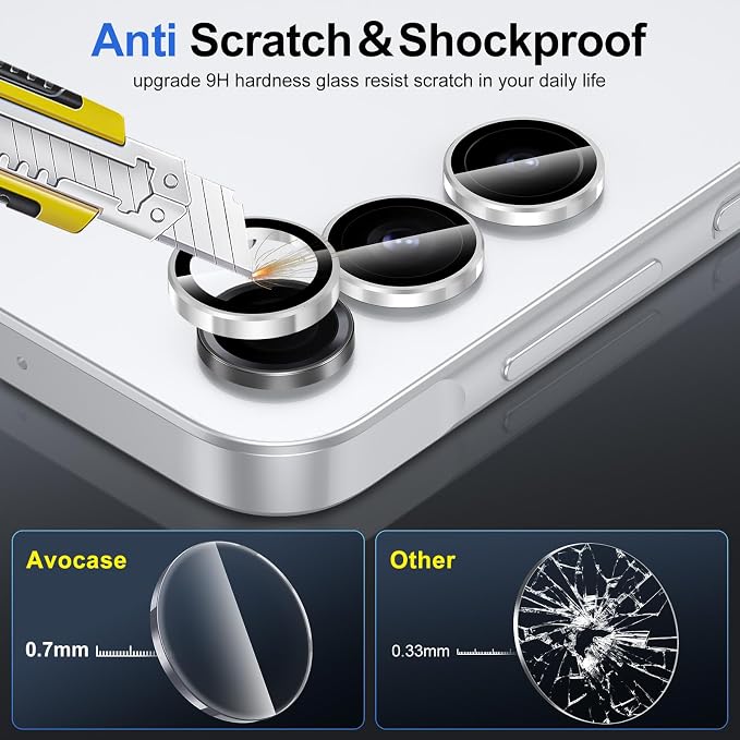 for Samsung Galaxy A16 Camera Lens Protector, Individual Metal Ring Tempered - Image 3