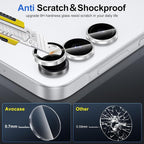 for Samsung Galaxy A16 Camera Lens Protector, Individual Metal Ring Tempered - Image 3