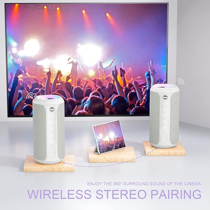 Ortizan Portable Bluetooth Speaker, IPX7 Waterproof Wireless Speaker - Image 3