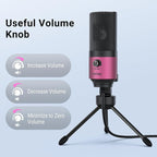 FIFINE USB Podcast Condenser Microphone Recording On Laptop, No Need Sound Card - Image 4