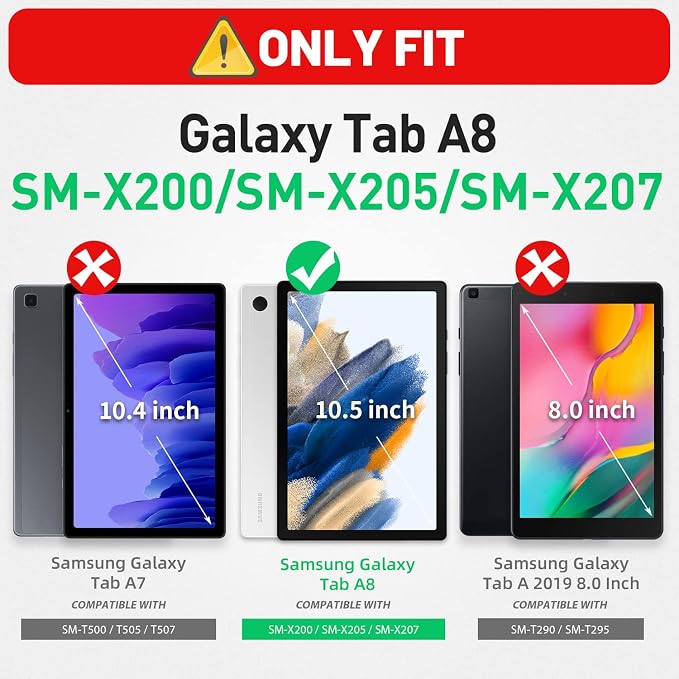 HXCASEAC Case for Samsung Galaxy Tab A8 10.5 inch, Protective - Image 8