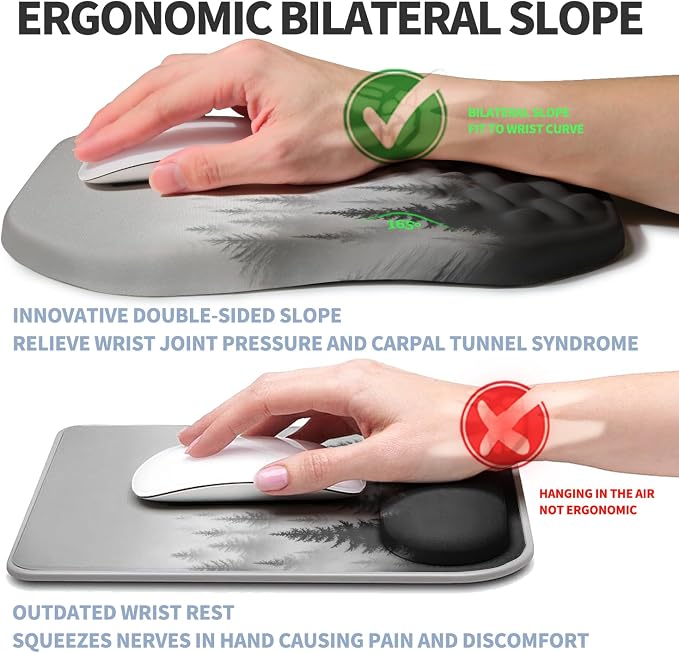 Ergonomic Raised Mouse Pad Wrist Support - Image 2
