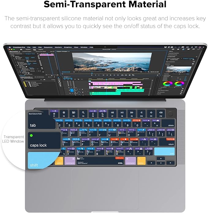 JCPal Adobe Premiere Pro Shortcut Guide Keyboard Cover - Image 4