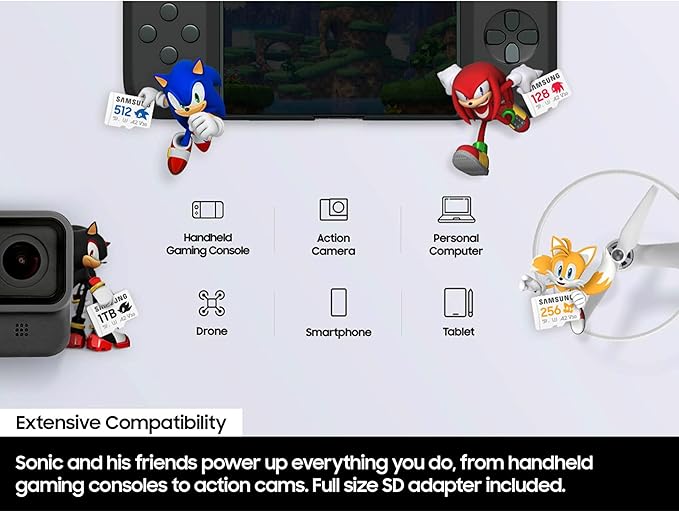 Samsung PRO Plus Sonic The Hedgehog + Adapter, 1TB microSDXC, Up-to 180MB/s - Image 5