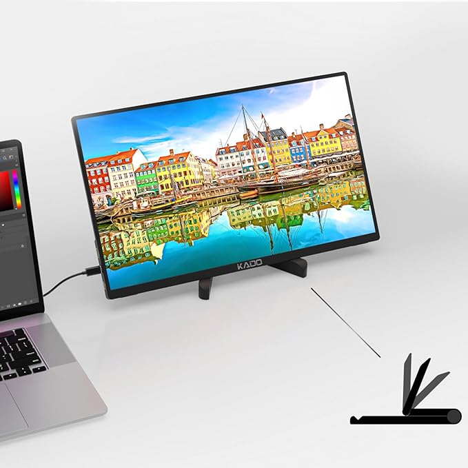 Kado Tablet Stand for Tablet, Adjustable Portable Monitor Holder, Foldable iPad - Image 3
