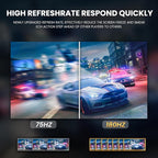 CRUA 24” Curved Gaming Monitor, 180Hz/144Hz FHD 1080P, Support 120% sRGB - Image 5