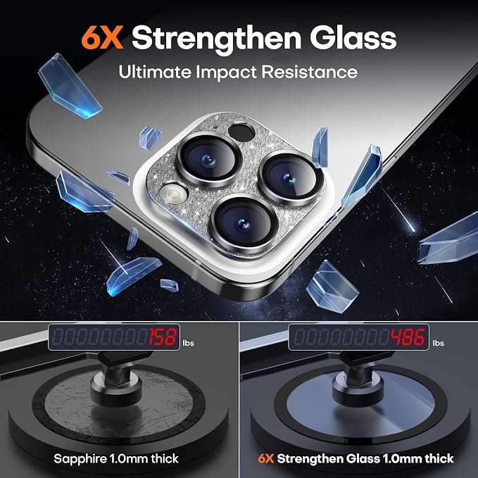 Camera Lens Protector for iPhone 16 Pro Max/16 Pro/15 Pro Max/15 Pro/14 Pro - Image 6