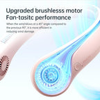JISULIFE Portable Neck Fan, Hands-Free Bladeless, 5 Speeds, 4000 mAh Battery - Image 4