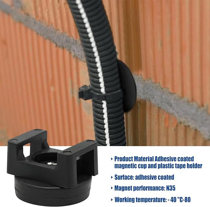 20Pcs Magnetic Cable Zip Tie Base, Heavy Duty Wire Cable Holder Supplies - Image 3