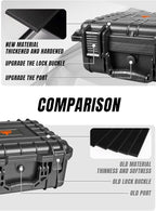 14x 11.5x 6.5 Inch Hard Case, Portable Weather Waterproof Protective Camera Case - Image 2