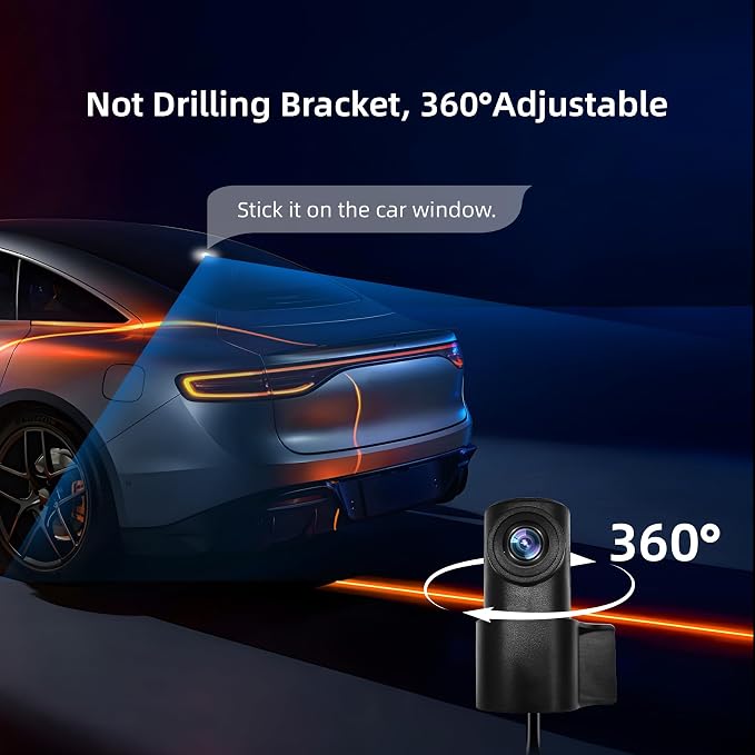 2025 Rear View Mirror Camera, 4 Channel Mirror Dash Cam Front and Rear Inside - Image 7
