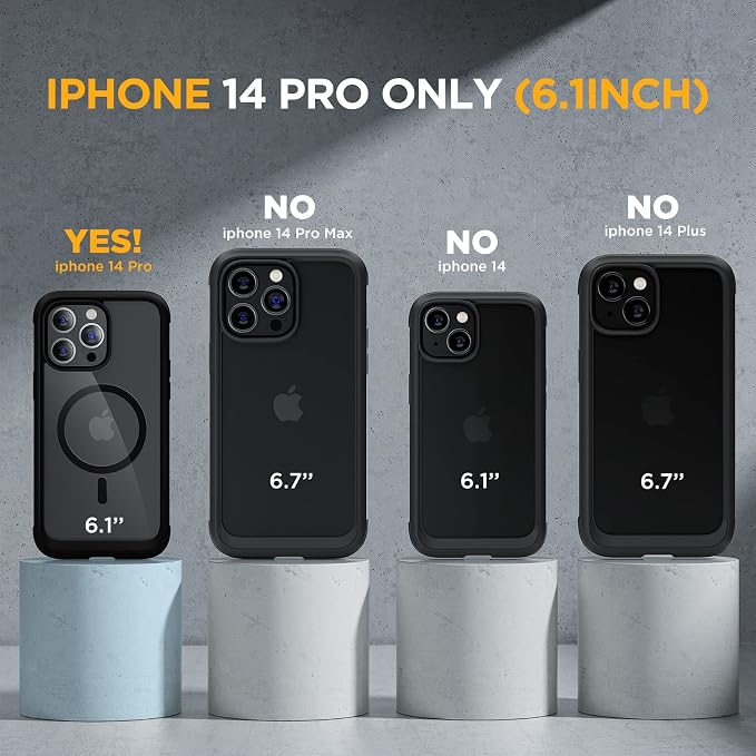 Miracase Magnetic for iPhone 14 Pro Case 6.1 inch, Upgrade Full-Body Clear - Image 7