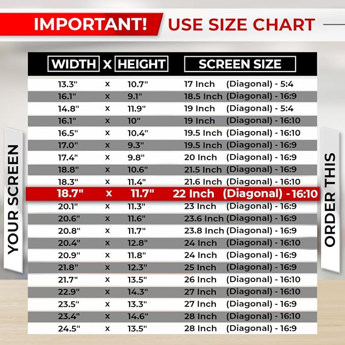 22 Inch 16:10 Computer Privacy Screen Filter - Image 3