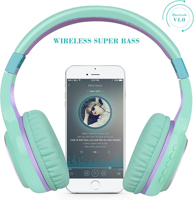 Riwbox Bluetooth Headphones, XBT-80 Folding Stereo Wireless Bluetooth - Image 2