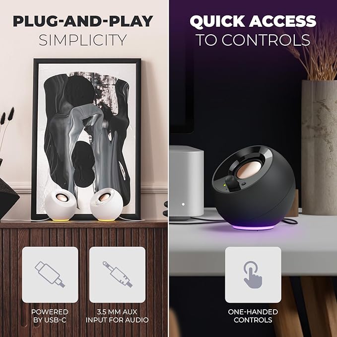 Creative Pebble SE Minimalist 2.0 USB-C Powered PC Speakers - Image 3