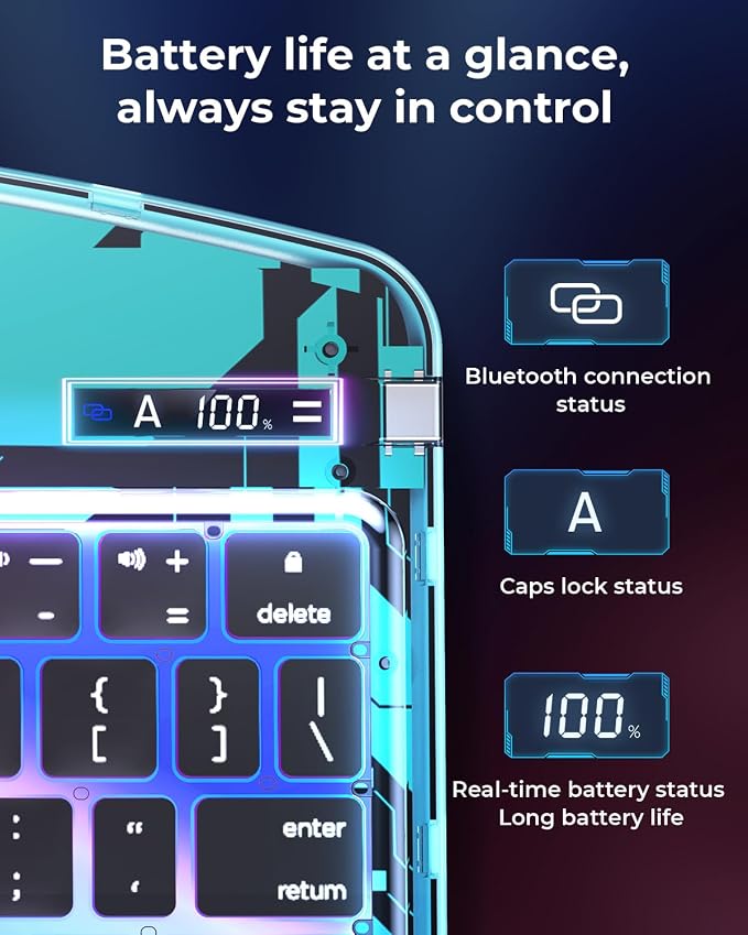 TSQQST Clear Wireless Keyboard Case - Image 5