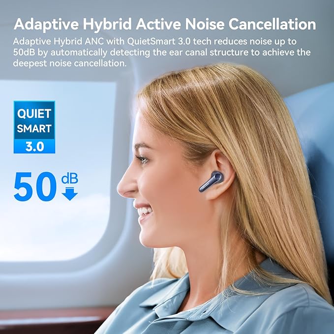 EarFun Air Pro 4 Adaptive Hybrid Noise Canceling Wireless Earbuds, Qualcomm - Image 2