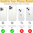 AGVEE 3+3 6 Pack for iPhone 13 Pro/Pro Max, Bling Diamond & Glitter Metal Ring - Image 2