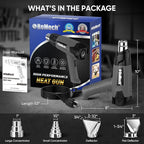 ROMECH 1500W Heavy Duty Heat Gun, Variable Temperature Control Hot Air Gun Kit - Image 7