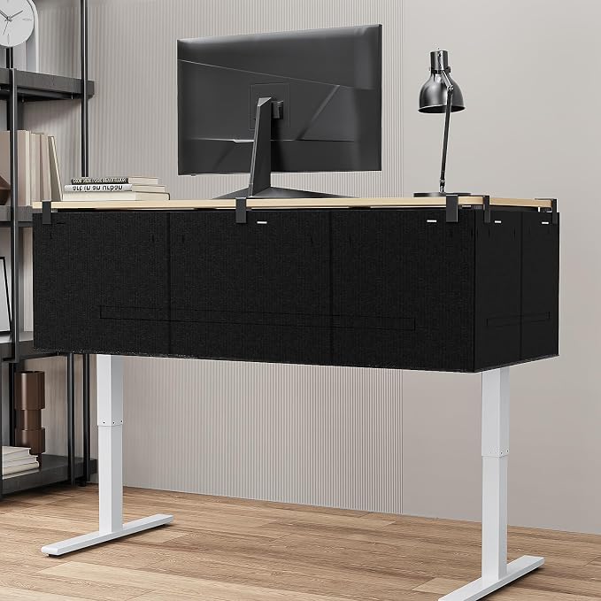 No Drill Under Desk Cable Management and Privacy Panel 2 in 1 | Modesty Panel - Image 7