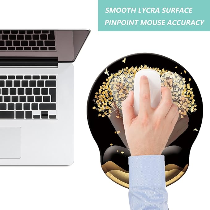 Mouse Pad with Wrist Support, Ergonomic Mouse Pad with Memory Foam Wrist Rest - Image 7