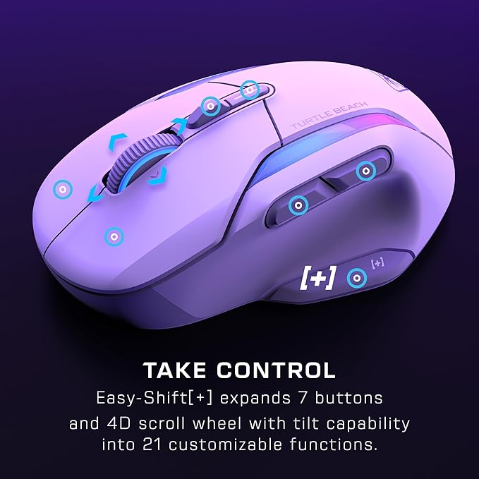 Turtle Beach Kone II Air – Wireless Ergonomic RGB Gaming Mouse, 350-Hr Battery - Image 2