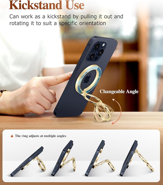 GVIEWIN Magnetic Phone Ring Holder, Compatible - Image 4