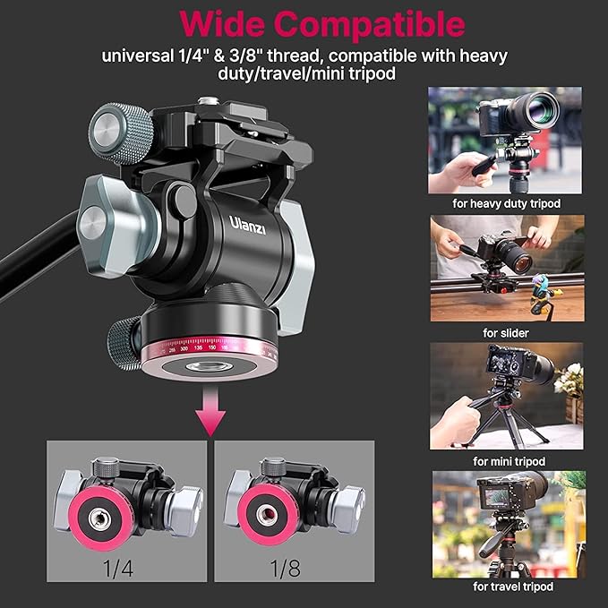 Video Fluid Head for Camera Tripod - Image 2