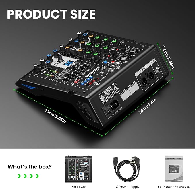 4 Channel Audio Interface DJ Mixer - Image 8