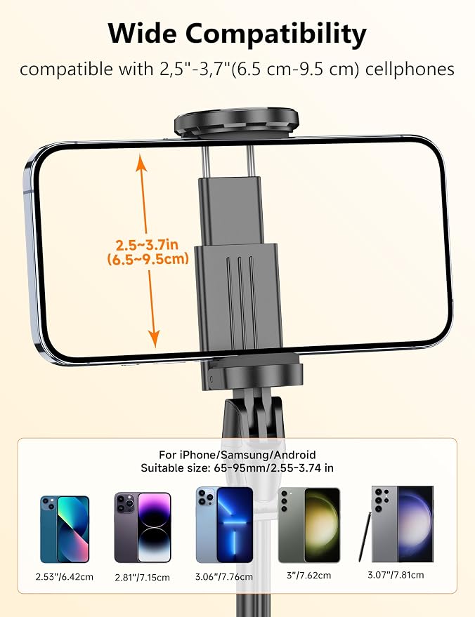 68" Automatic Tripod, Auto-Open Phone Tripod Stand - Image 6